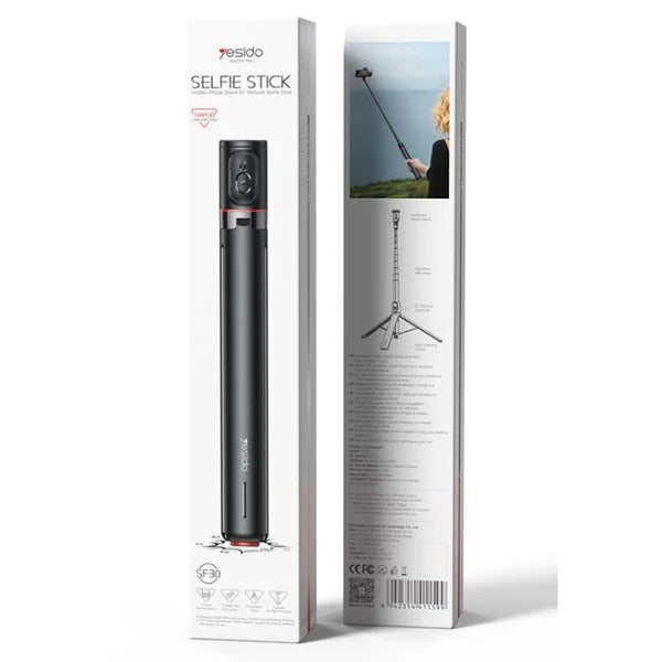 Yesido SF30 Selfie Stick with Jump Mechanism, Bluetooth 5.2 Magnetic Remote
