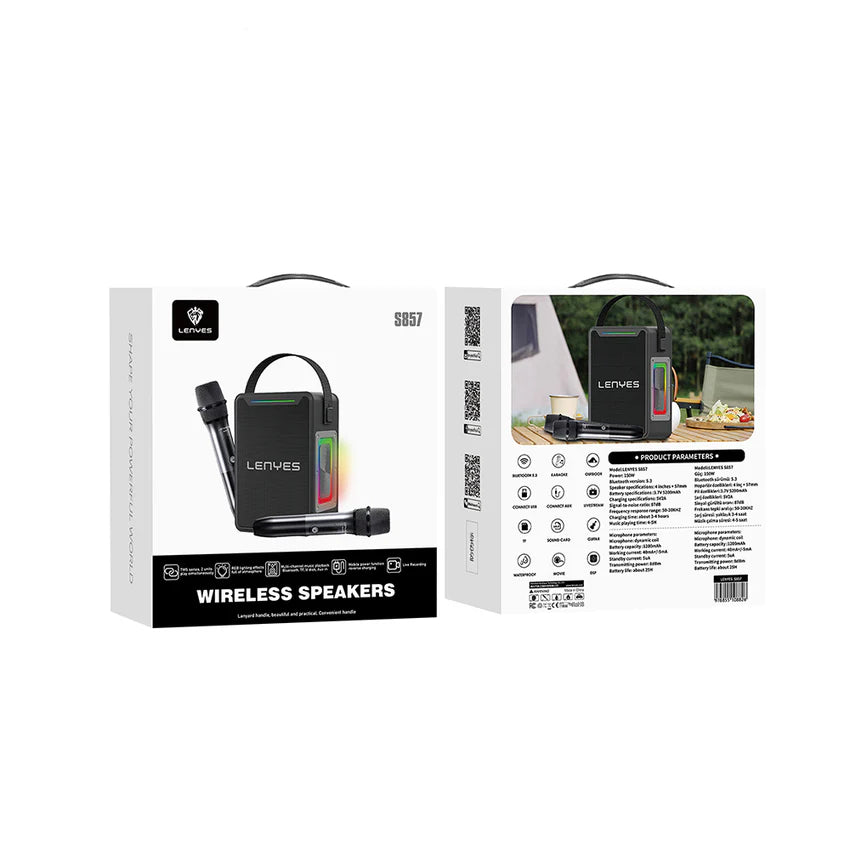 Lenyes S857 RGB Bluetooth Speaker with Microphone
