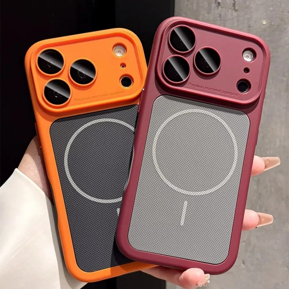 Luxury matte anti-slip magnetic dot pattern cover compatible with MagSafe