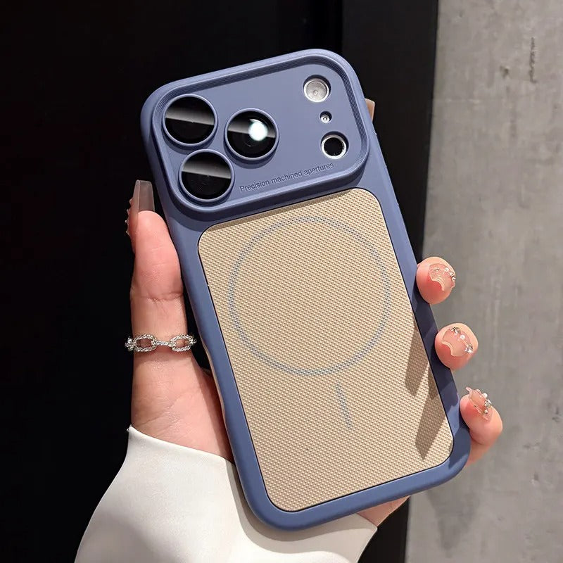 Luxury matte anti-slip magnetic dot pattern cover compatible with MagSafe