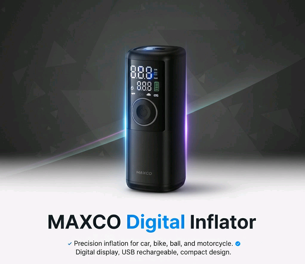 Maxco Cordlees Tire Inflator 6000mAh Battery Capacity-(YS001-P)