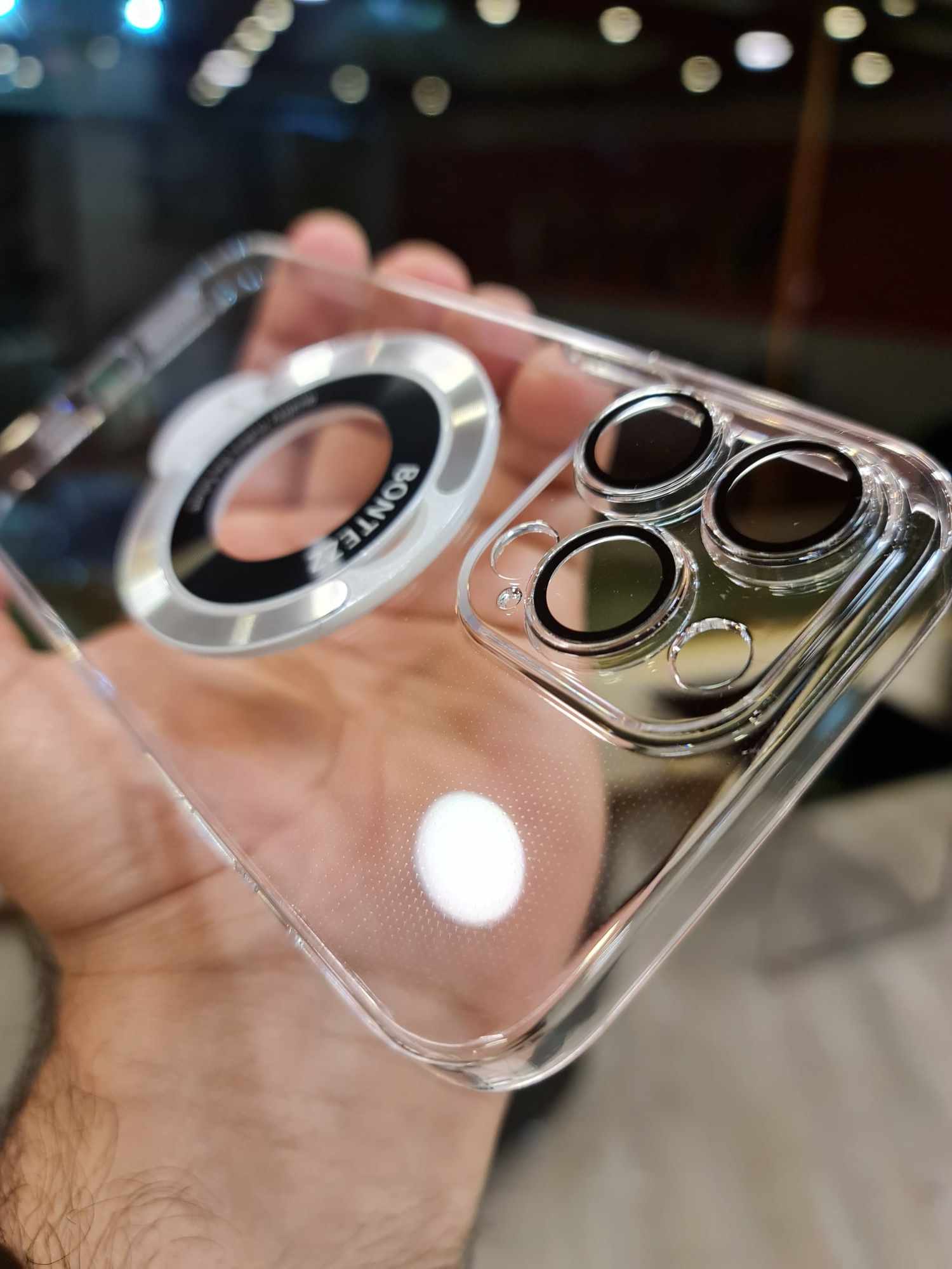 3d transparent stand Lens Case