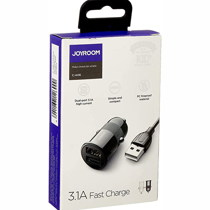 C-A06 3.1A dual USB Car Charger with Cable