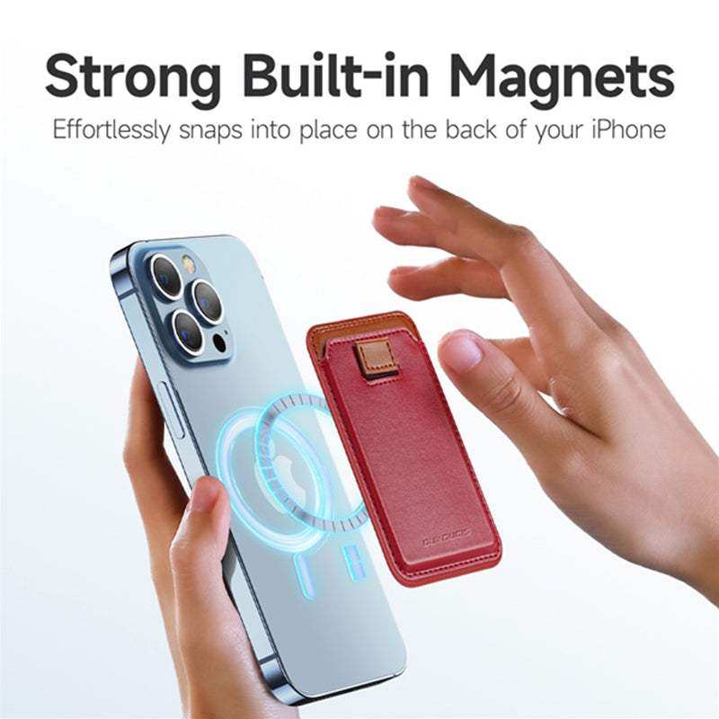 Magnetic Leather Wallet with MagSafe