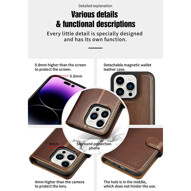 PULOKA Magnetic 2 in1 Detachable PU Leather mobile phone