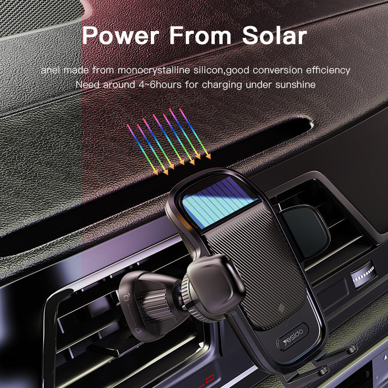 Yesido C164  Solar Panel Phone Car Holder