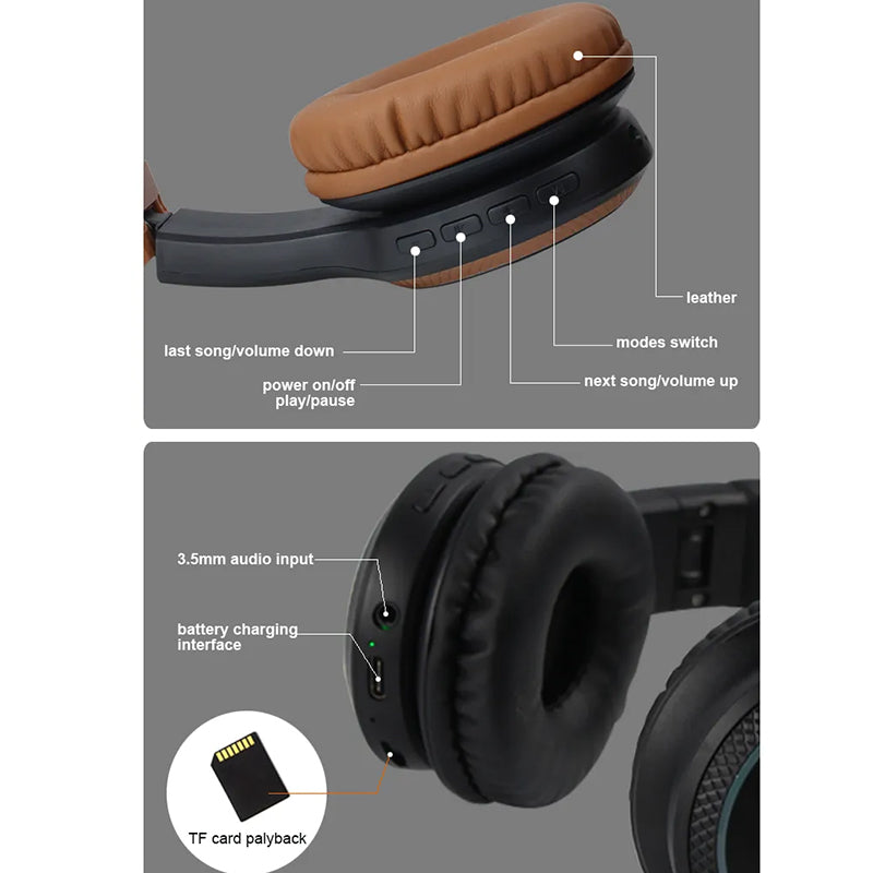 Kisonli Bluetooth Earphones kisonli A6 Sport Headsets Foldable gaming headphones
